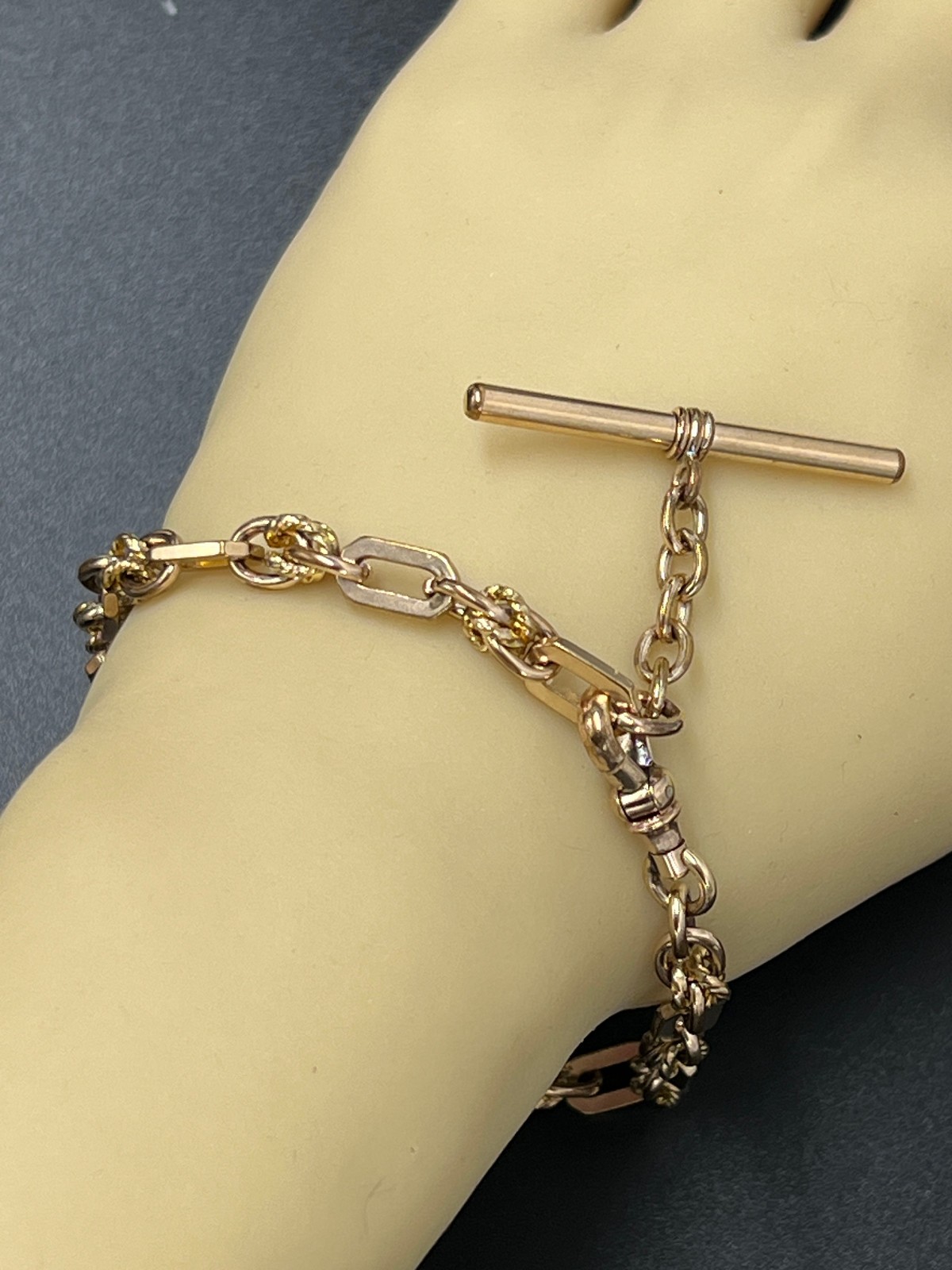 Premium Gold Plated Fob Chain Bracelet 18.21g 6mm Wide Classic Jewellery 26.5cm