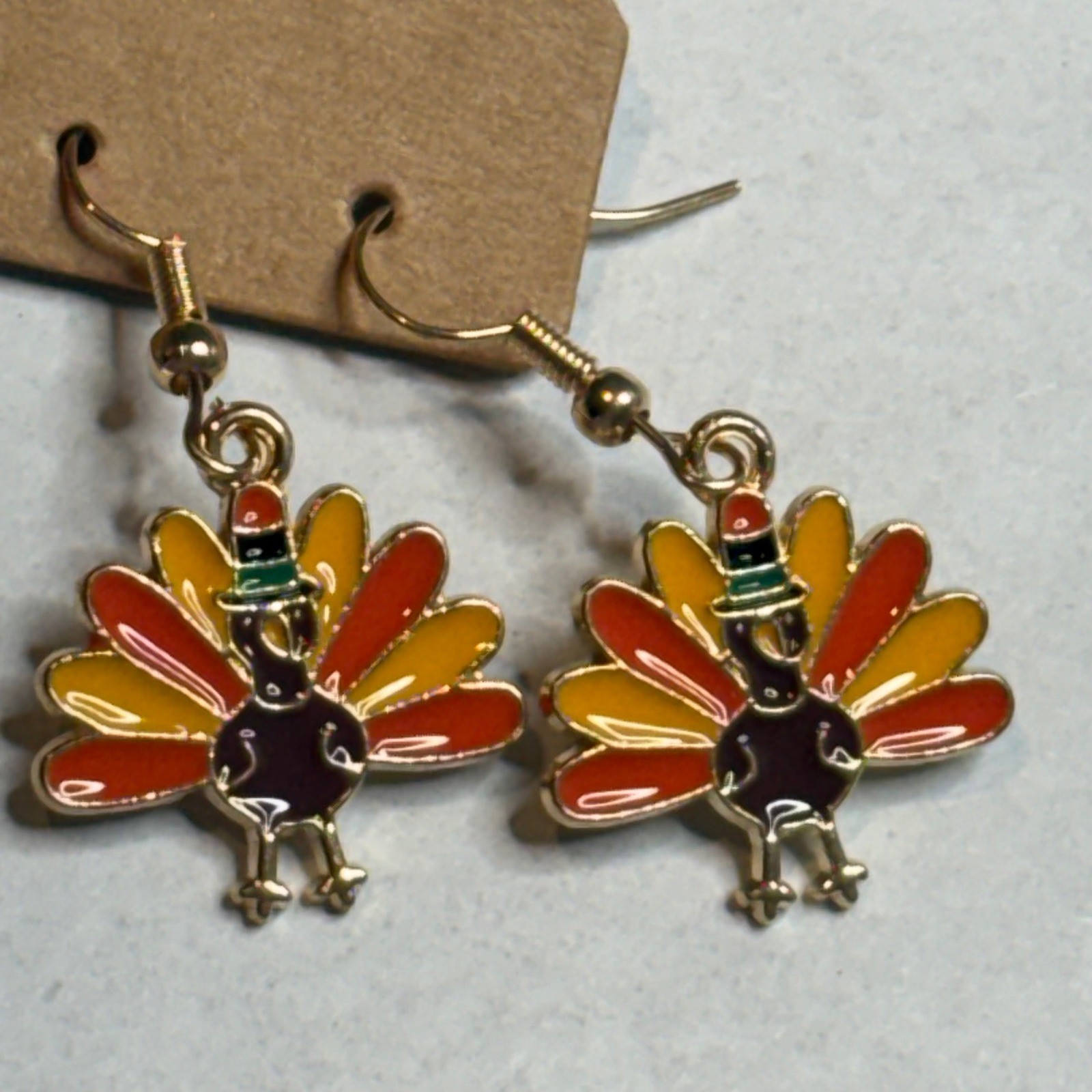 Thanksgiving Earring Set Women OS Multicolor Pumpkin Pie Turkey Squash 3 Pairs