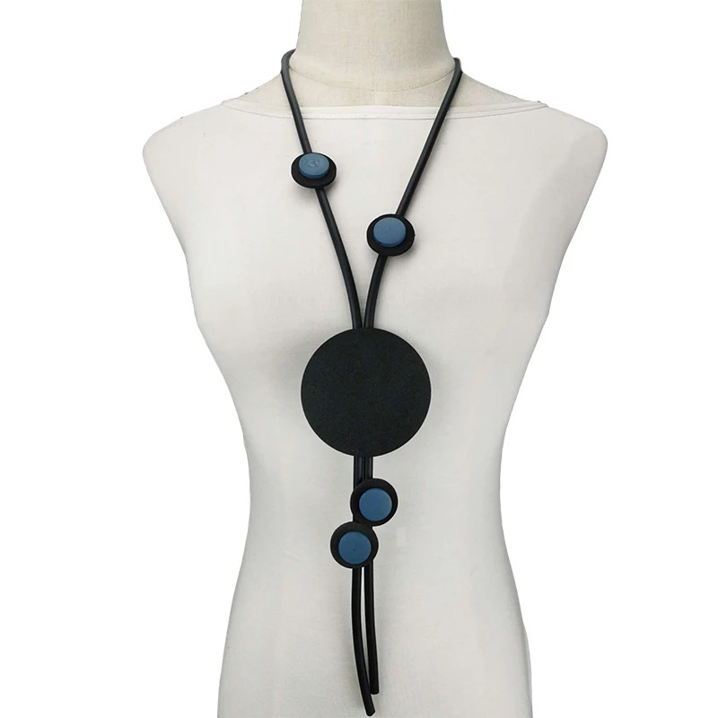 UKEBAY Nuevos collares largos para mujer Joyería de cuentas de madera Collar de