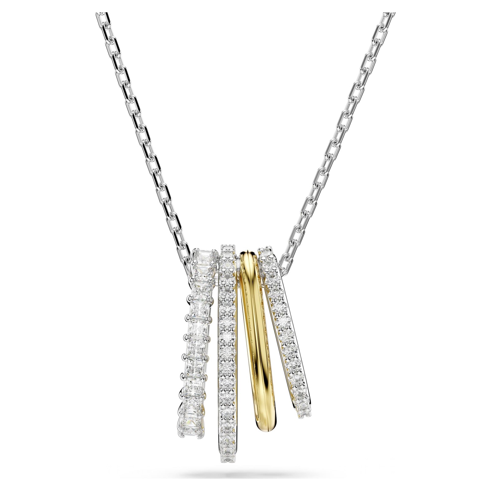 Swarovski Hyperbola Pendant, Mixed Cuts, White, Mixed Metal Finish 5696626