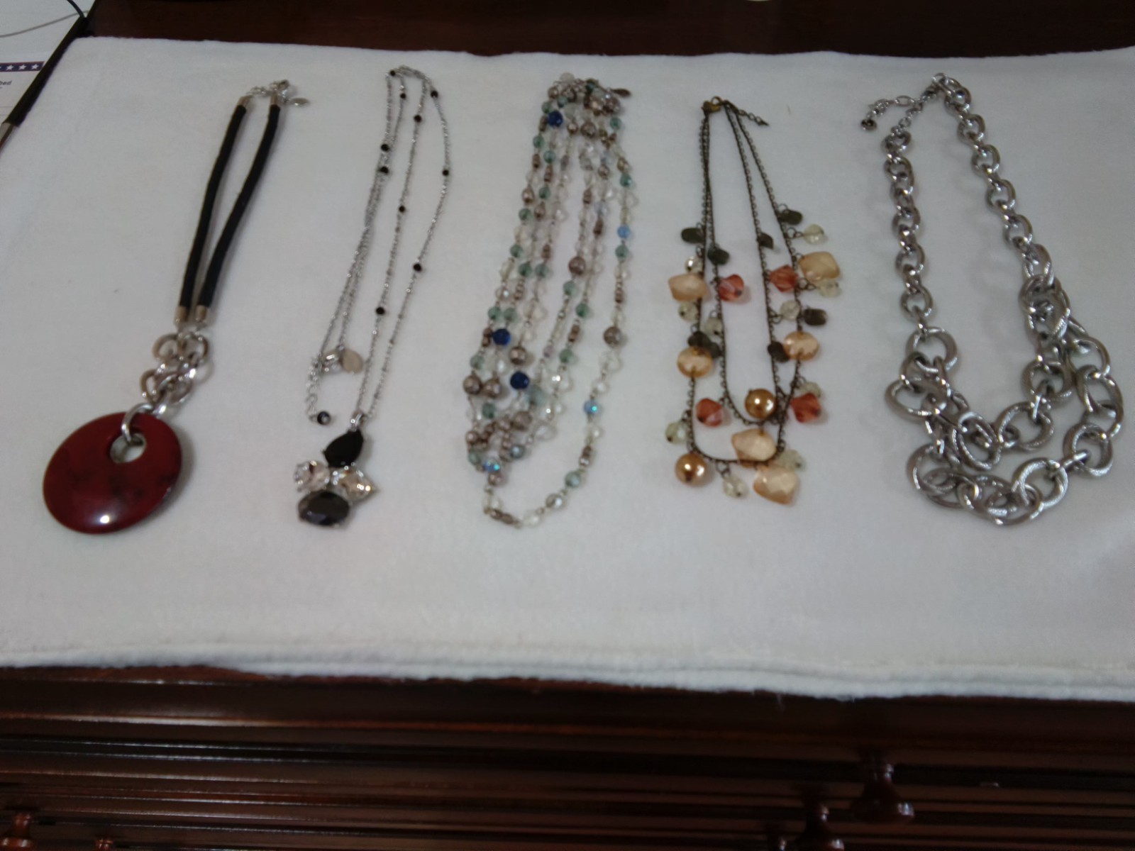 Lot of Five Branded Necklaces – Cookie Lee, WHBM, Talbots, Premier Design