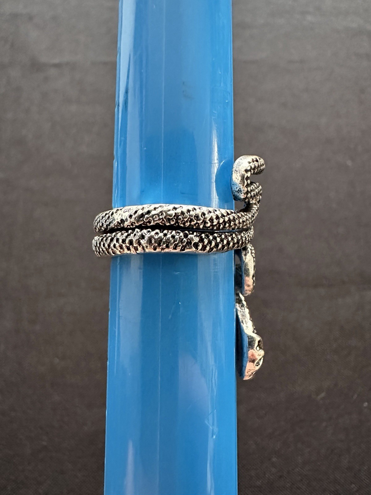 3 Three Snake Gothic Halloween Silver Tone Metal Adjustable Rings Intertwined