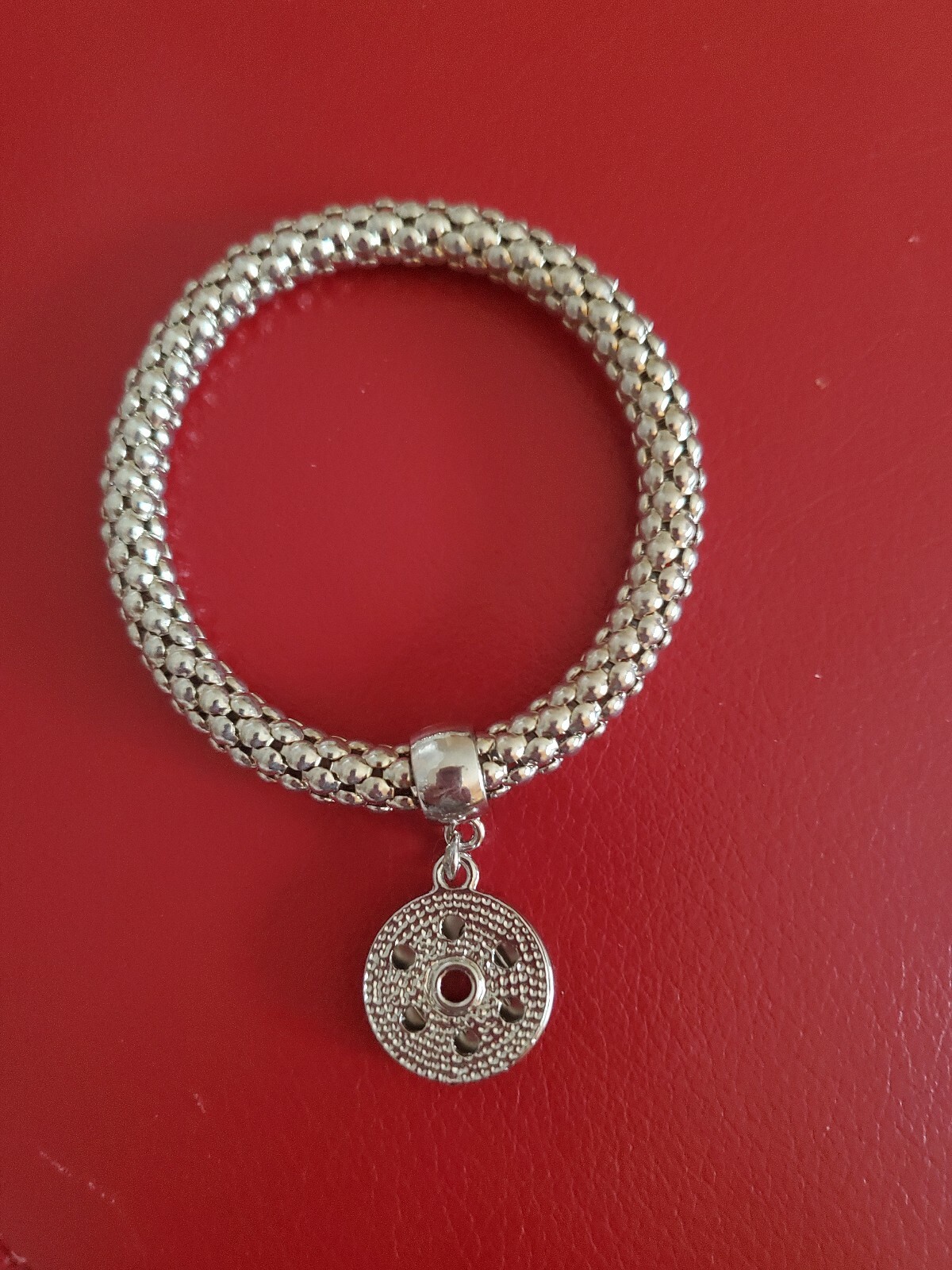 Bracelet silver stretch Snap Charm size as Ginger Snaps Magnolia & Vine 18mm
