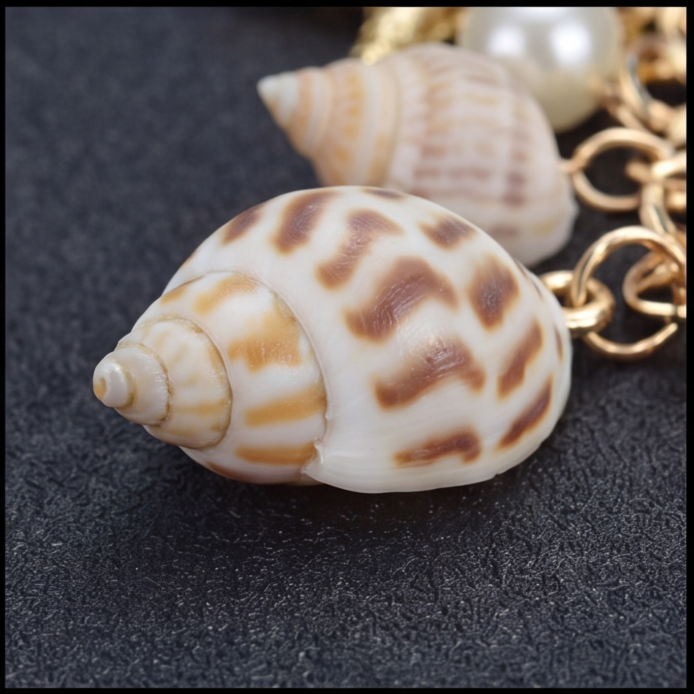 Seashell Starfish Charm Bracelet Gold Tone Summer Beach Jewelry Unisex Gift