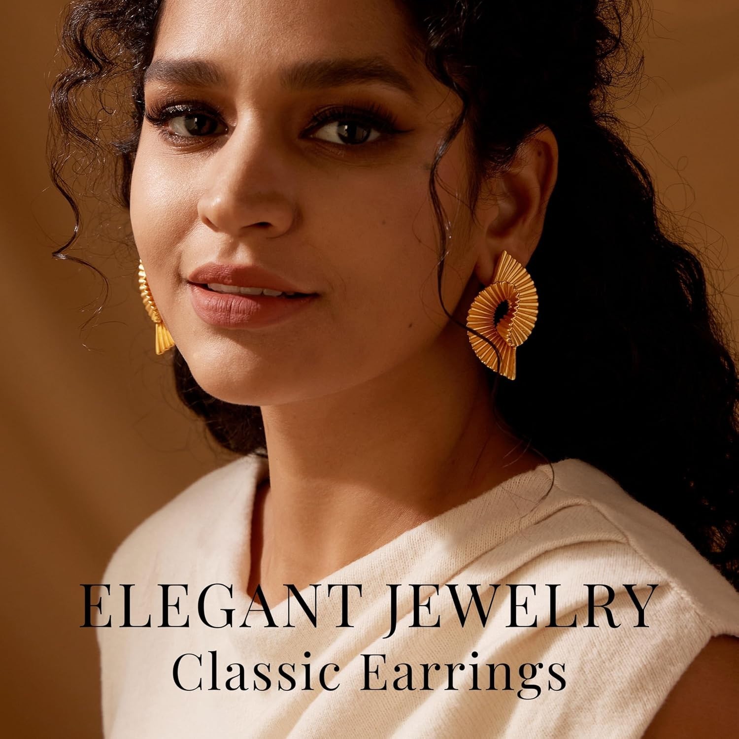 Exaggerated 18K Gold Dangle Earrings for Women – Ideal Gift for Any Occasion