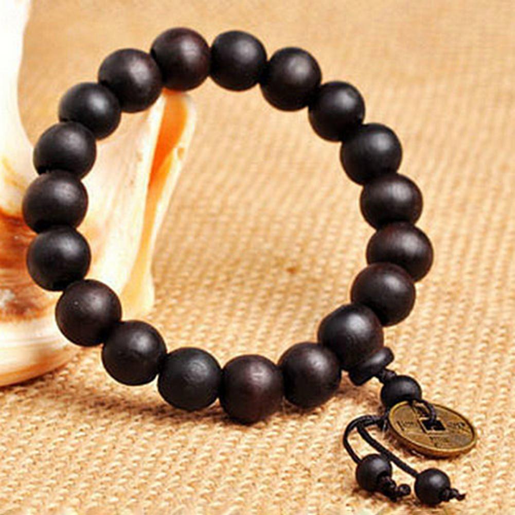 4PCS 12MM Wooden Men’s Buddha Buddhist Prayer Beads Tibet For Mala Bracelet NEW