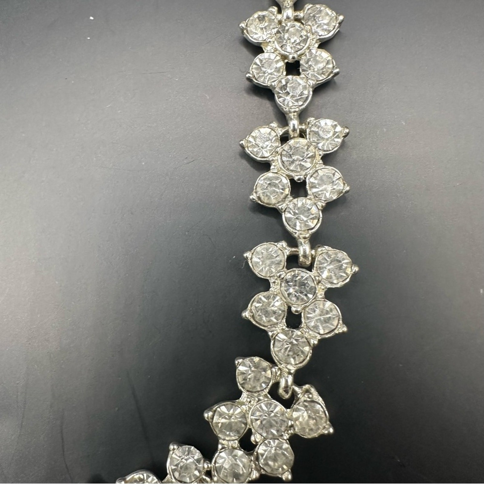 Ann Klein Rhinestone Necklace Statement Bridal Formal Evening Elegant 16″ to 20″