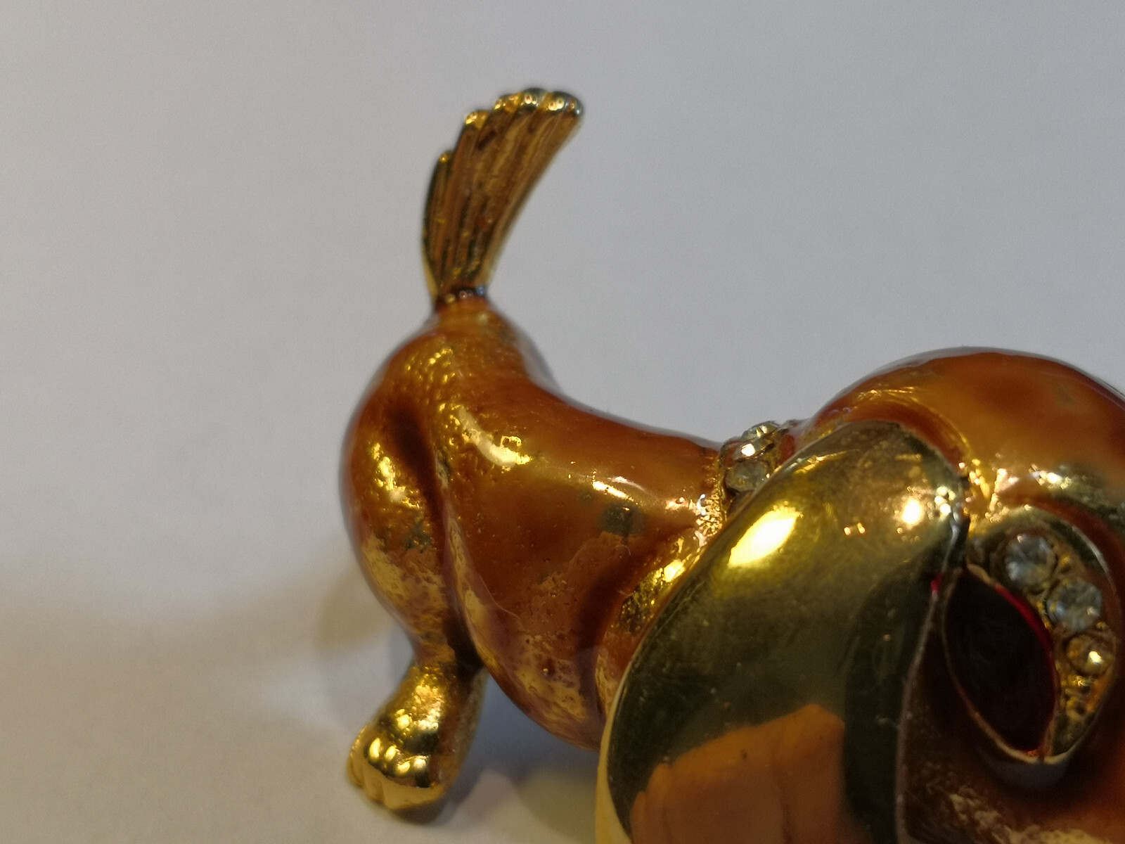 Bijoux Cascio Firenze cane Bassotto Bassethound bigiotteria vintage firmata 70s