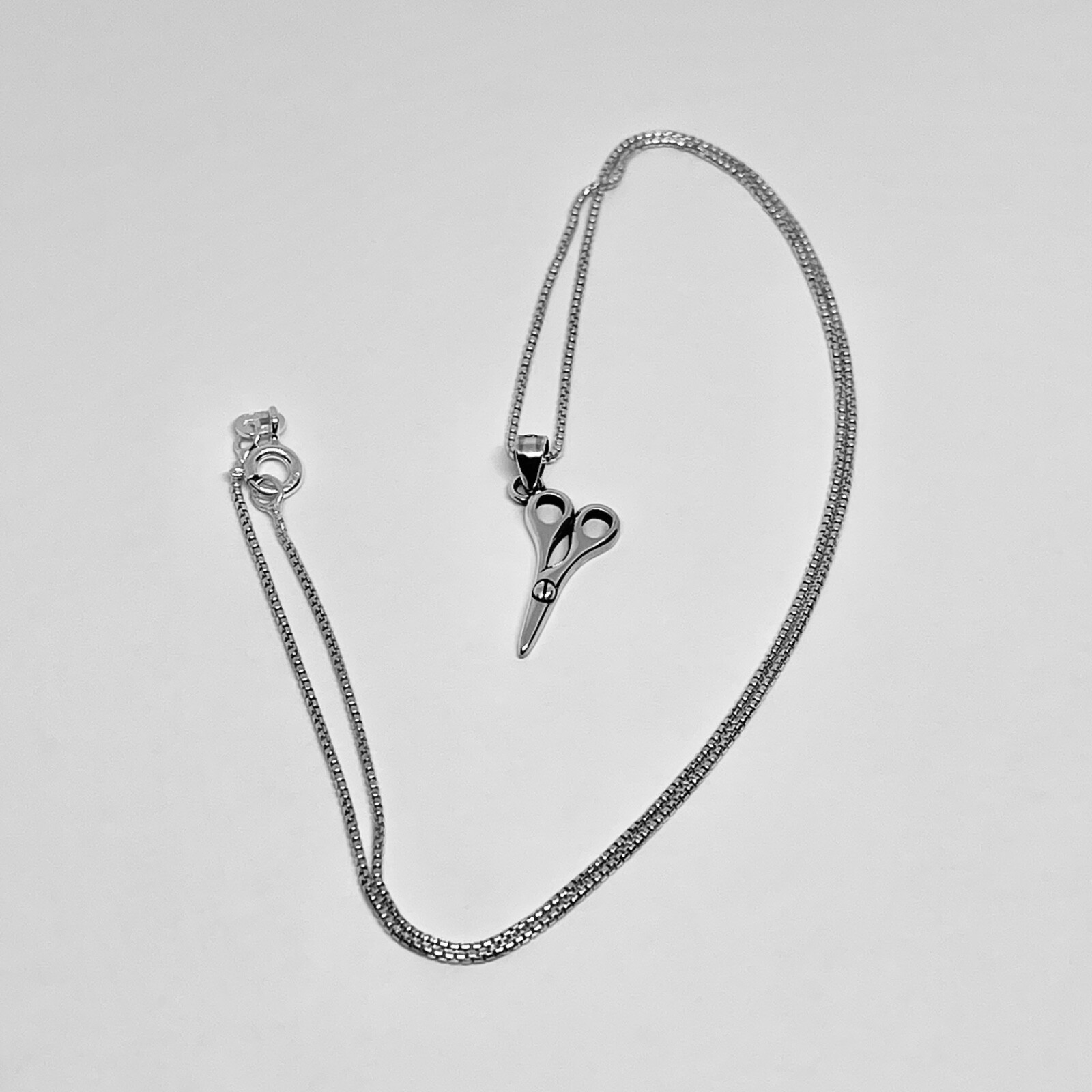 Sterling Silver Little Scissors Necklace, Hair Dresser Necklace, Silver Necklace