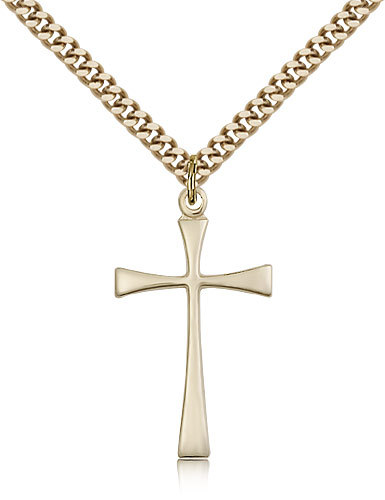 Gold Filled Cross Necklace For Men On 24 Chain – 30 Day Money Back Guarantee