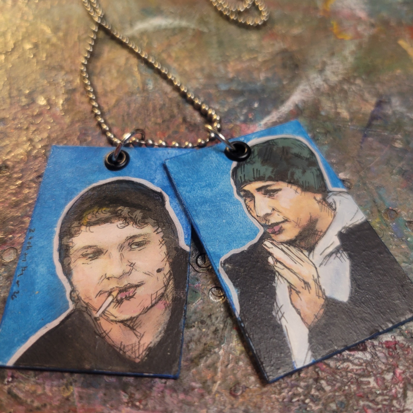 Heated Rivalry first looks Ilya Rozanov Shane Hollander Queer Hockey necklace