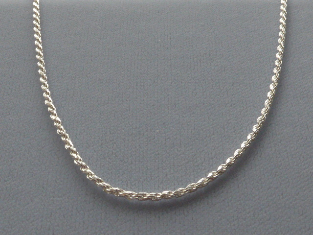 18″ NECKLACE ROPE STYLE ITALIAN STERLING SILVER 1.6mm- 035 ITALY 925