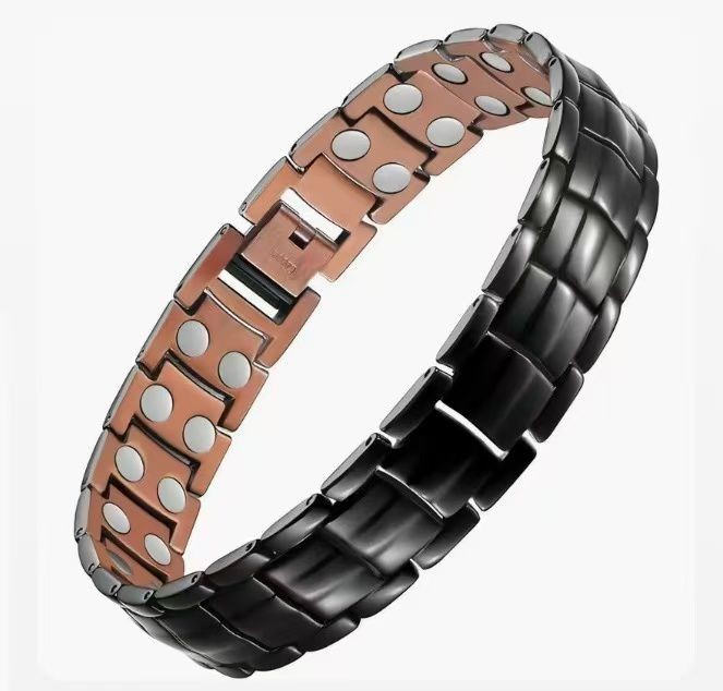 Copper Magnetic Bracelet for Men 3X Strength Magnets Adjustable with Sizing Tool