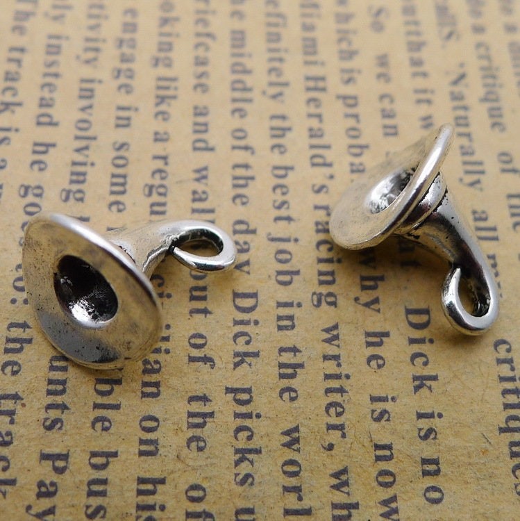20/50PCS Antique Silver 3D Witch Hat Charm Pendant, Wizard Hat, Halloween JHS540