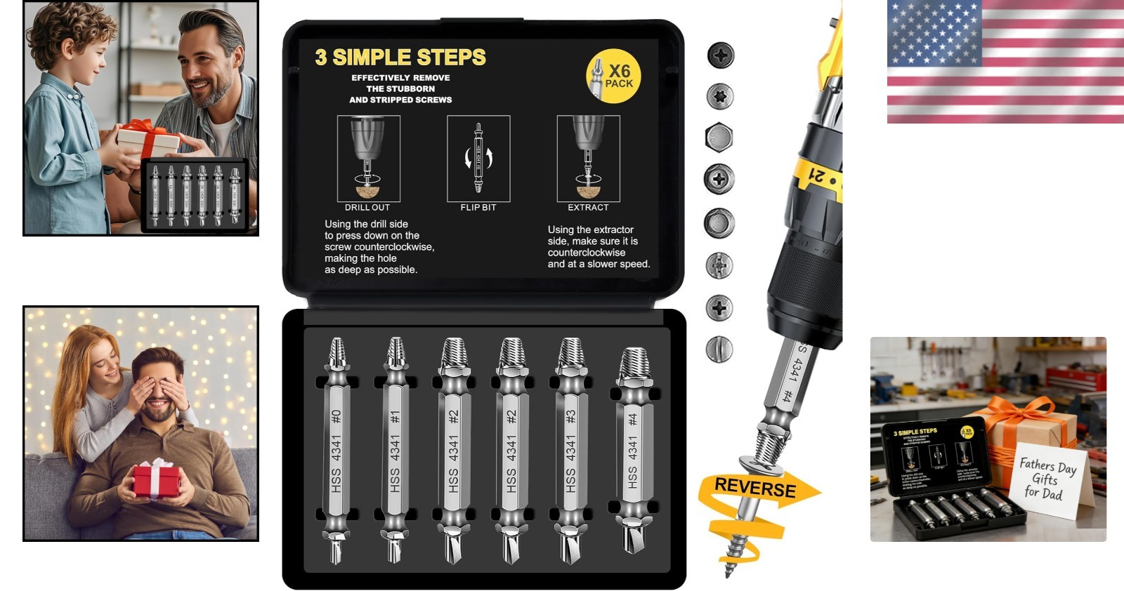 Ultimate Screw Extractor Tool for Easy Removal of Stripped Screws – 3.3 x 2.4 in