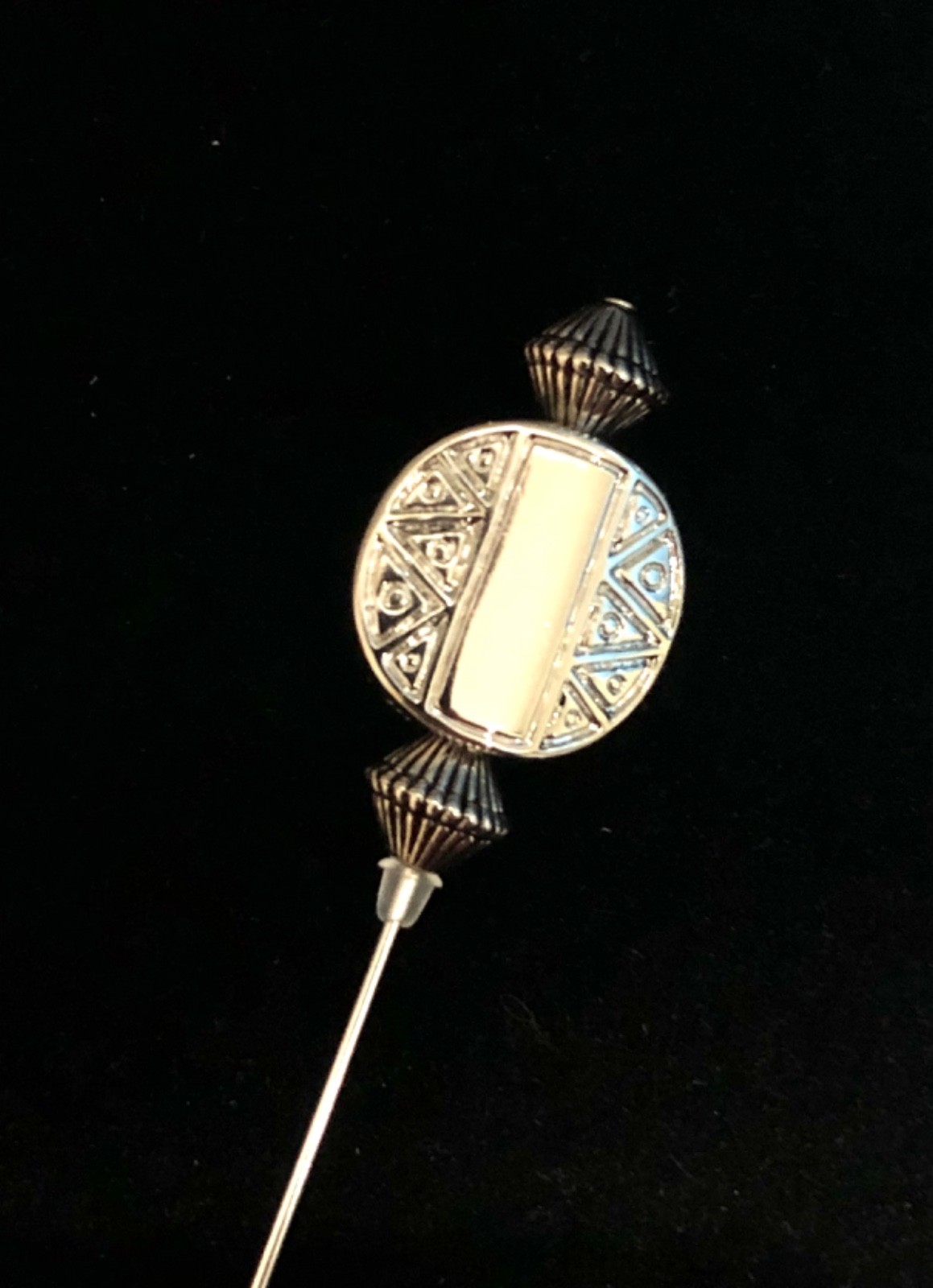 Long Handmade Silver hatpin – 15cm/6inches