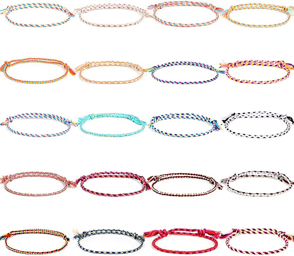 10Pcs Handmade Wrap Friendship Braided Bracelet for Women Colorful Wrist Cord US