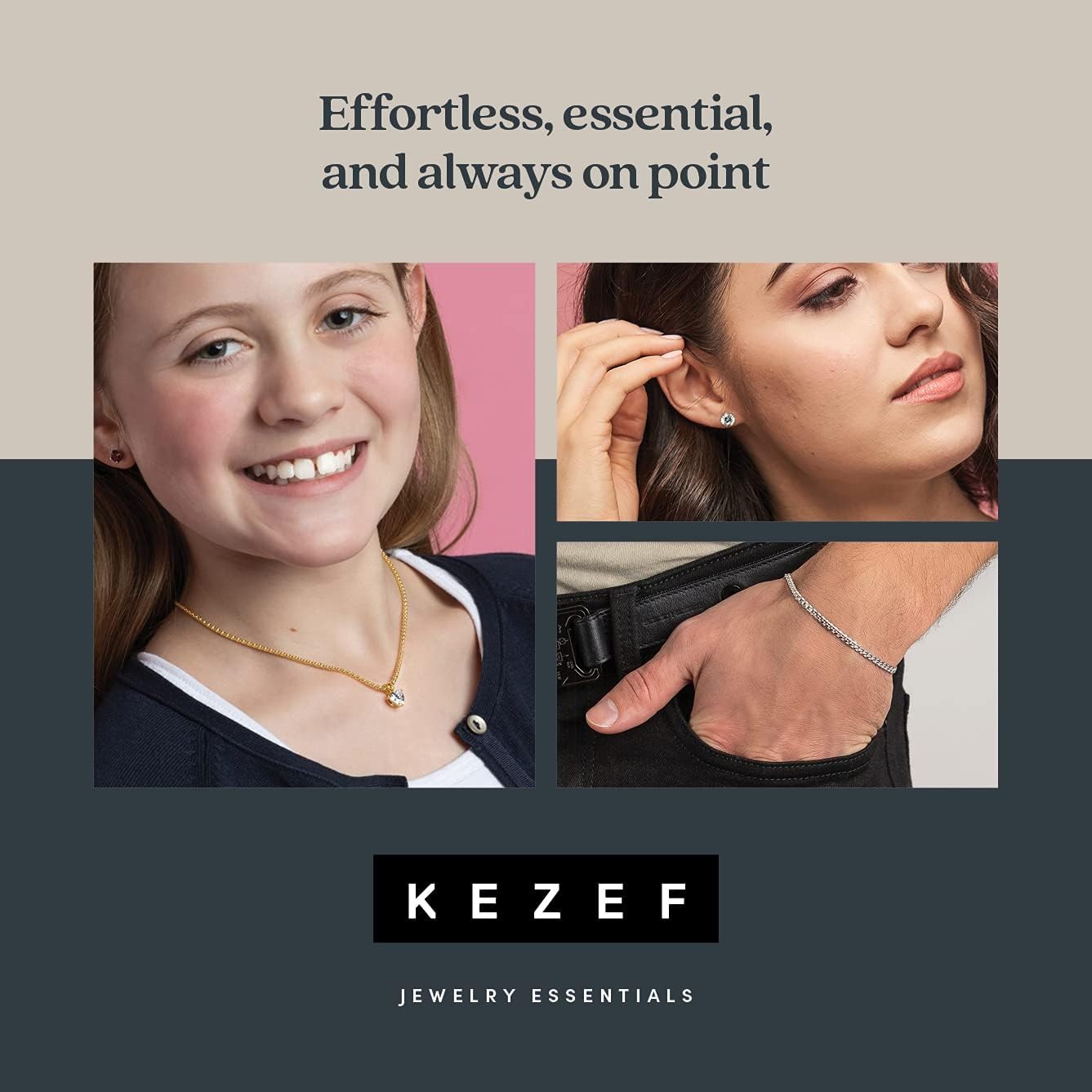 KEZEF 925 Sterling Silver Chain Necklace 17 Inch CHCB025-17