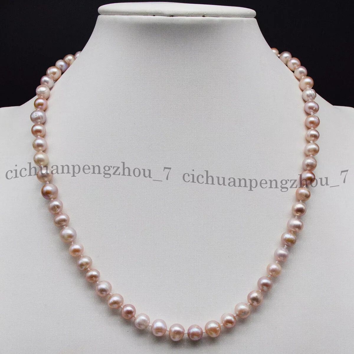 Genuine Natural 7-8mm Purple Freshwater Pearl Necklace Long 14-100 inch