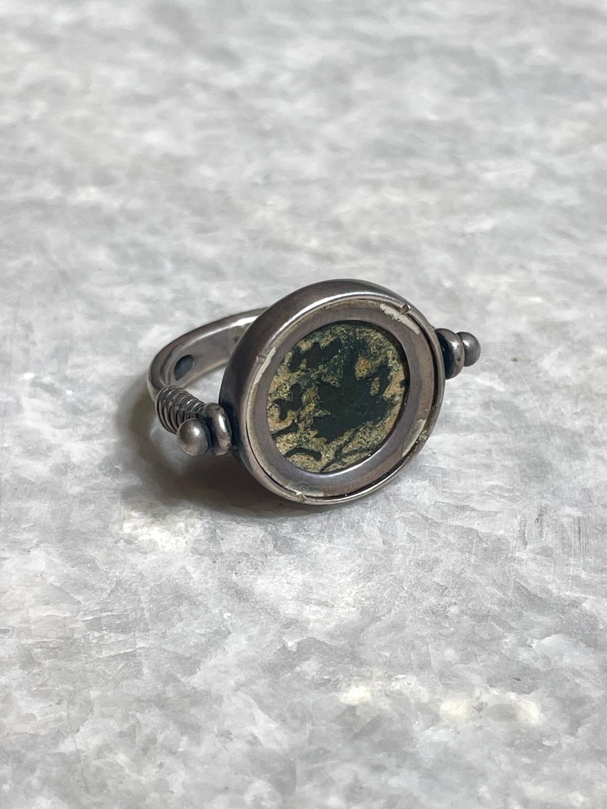Authentic Masada Coin Ring, 925 Silver, Coin Jewelry, Rare Coin , Coin Ring ,