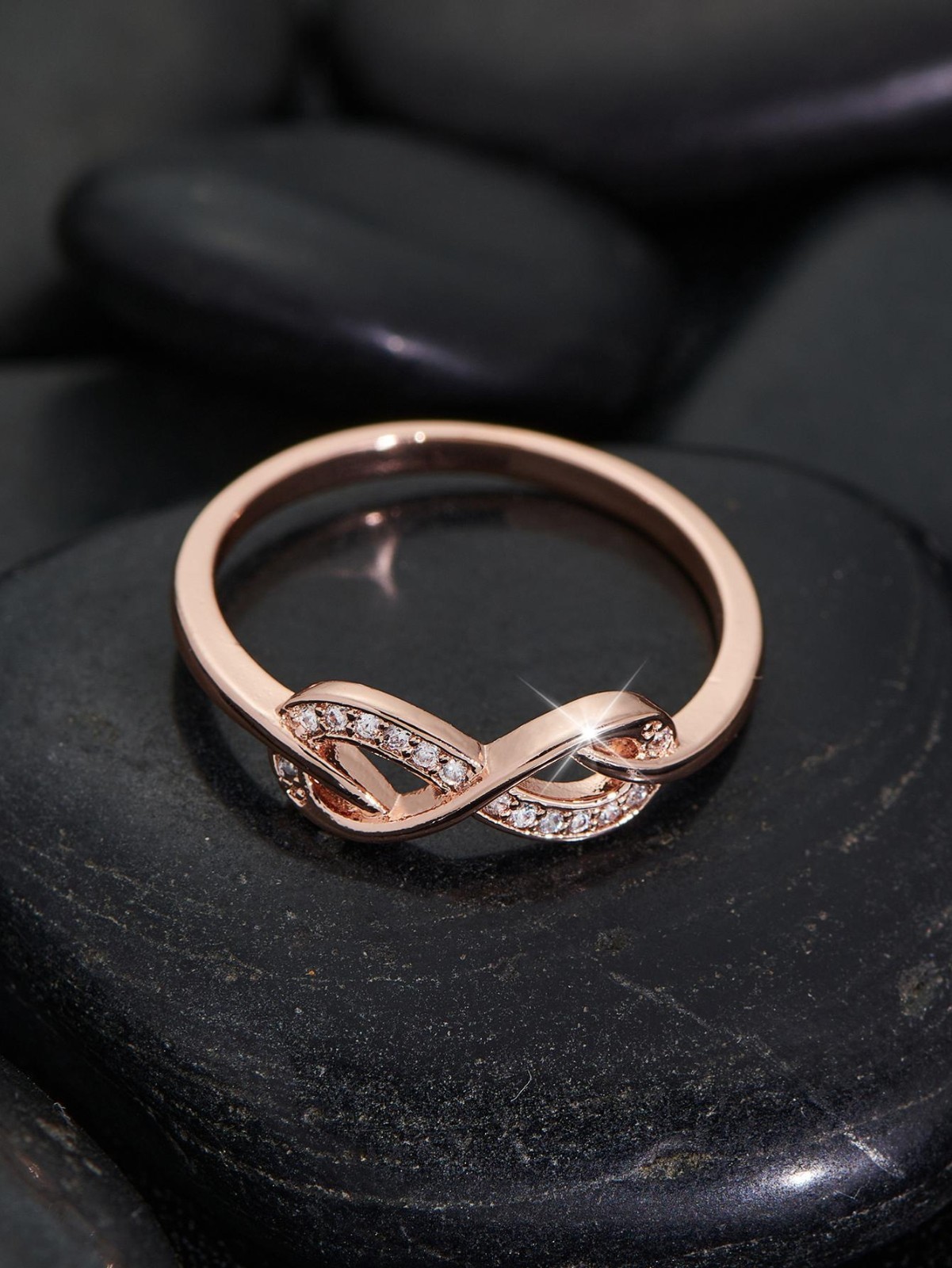 Infinity CZ Ring Forever Endless Love Eight Shape Band Ring Women Jewelry Gift
