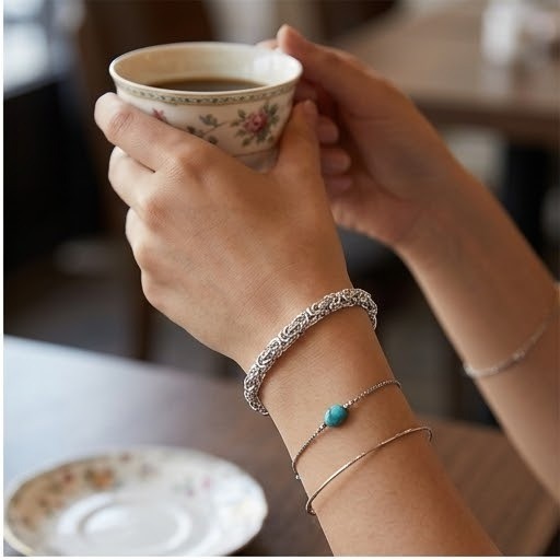3Pcs Adjustable Byzantine Bolo Bracelet Set Braided Chain for Women