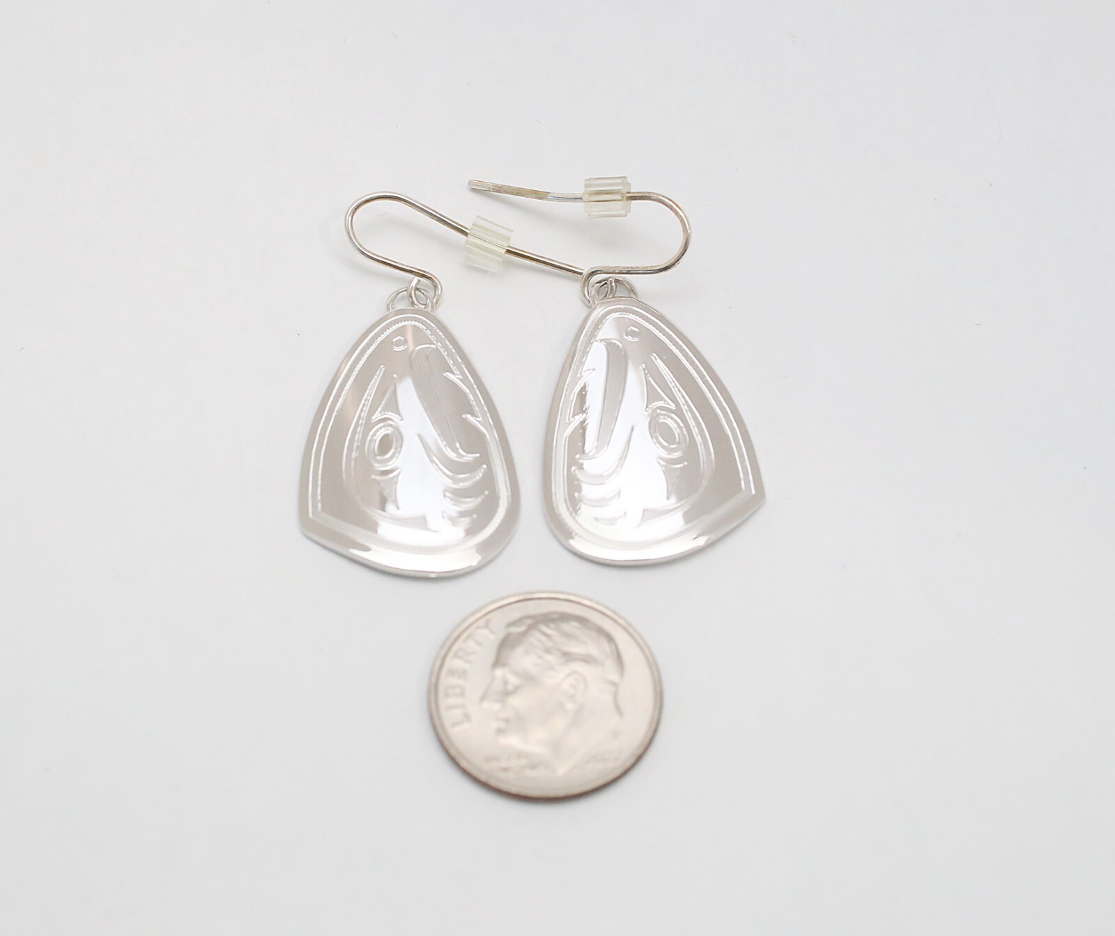 NEW Birks 2007 Vancouver Olympic Sterling Silver Dangle Earrings, 7.3 Grams