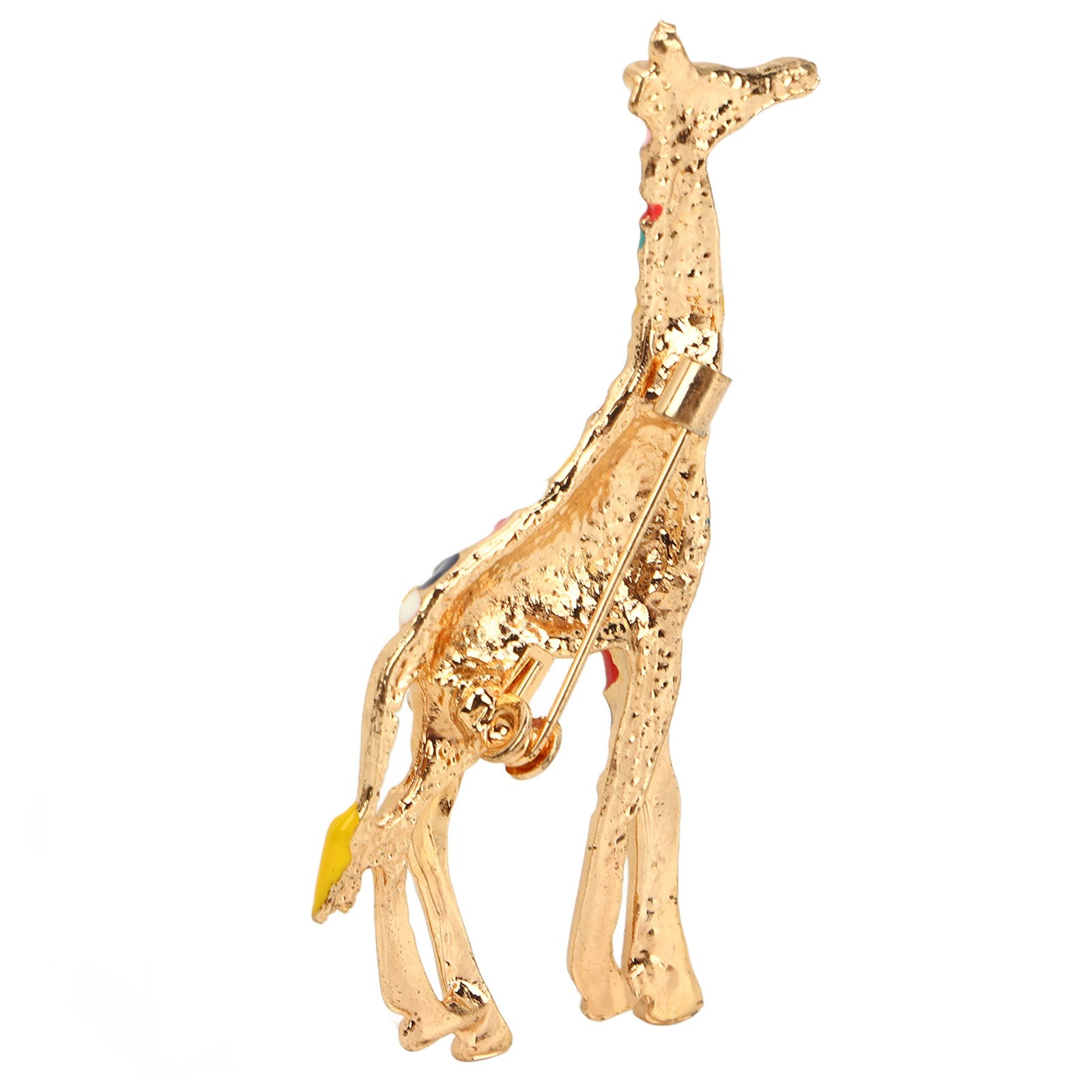 4Pcs Cartoon Giraffe Brooch Exquisite Colorful Elegant Aluminum Alloy Fashion