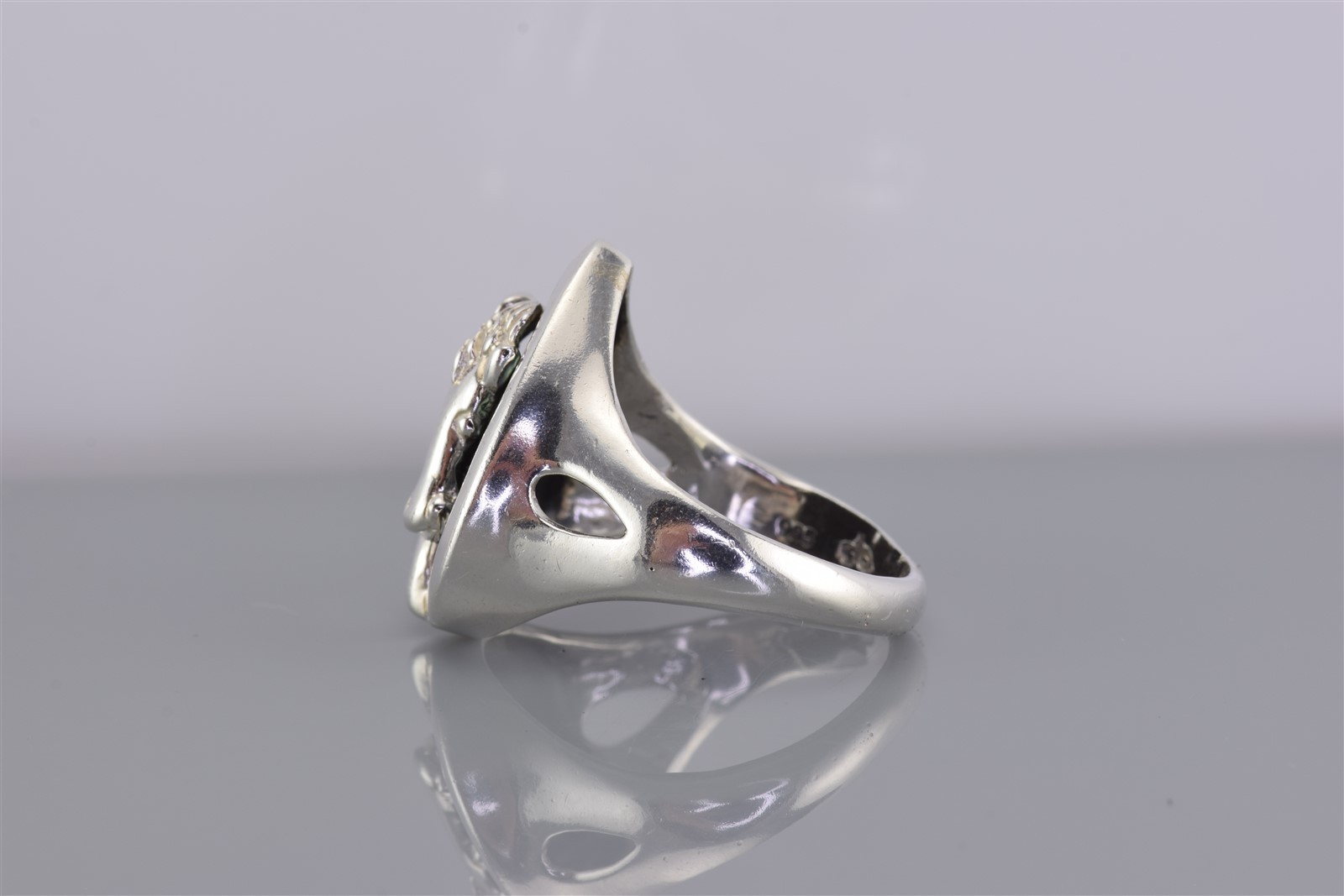 Samuel B Sterling Silver Equestrian Horse Band Ring 10g 925 Sz: 11