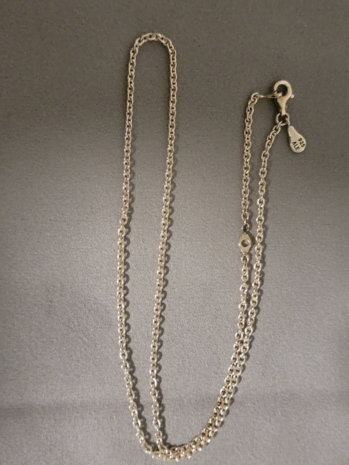 PANDORA Adjustable Cable Chain 17.7 in Sterling Silver Chain Necklace 1.9mm