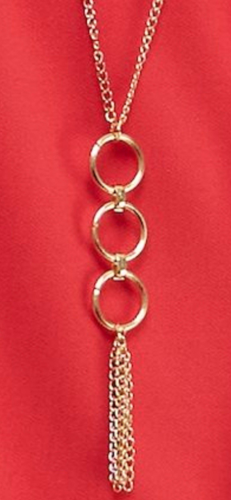 REPLACEMENT GOLD TONE DETACHABLE NECKLACE FOR DRESS OR BLOUSE NEW IN PACKAGE