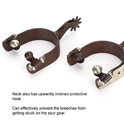 Horse Spurs for Cowboy Boots Rotating Stainless Steel Equestrian Spurs Western