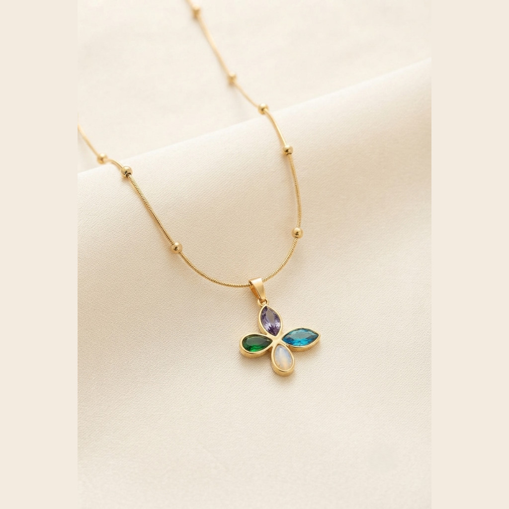 Anti Tarnish Necklace, 18K Gold Plated, Stainless Steel Jewellery, Gift for Her