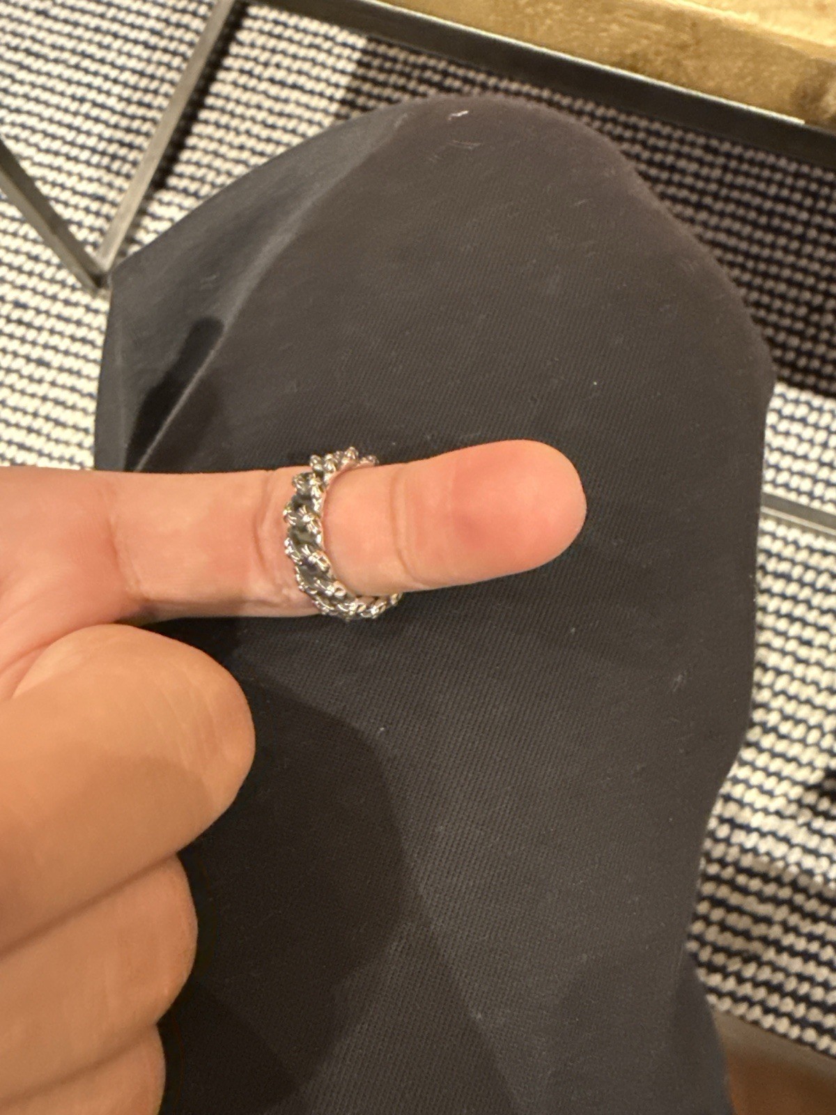Chrome Hearts Extra Fancy Link Ring 925 Silver Size 8