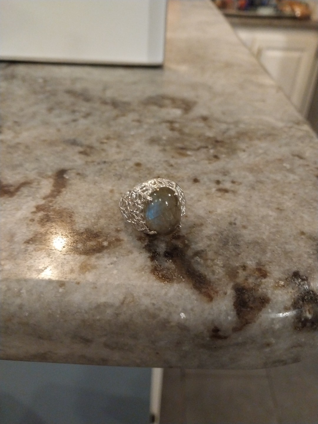 Karis Malagasy Labradorite Butterfly Ring in Platinum Bond (Size 6.0) 10.50 ctw