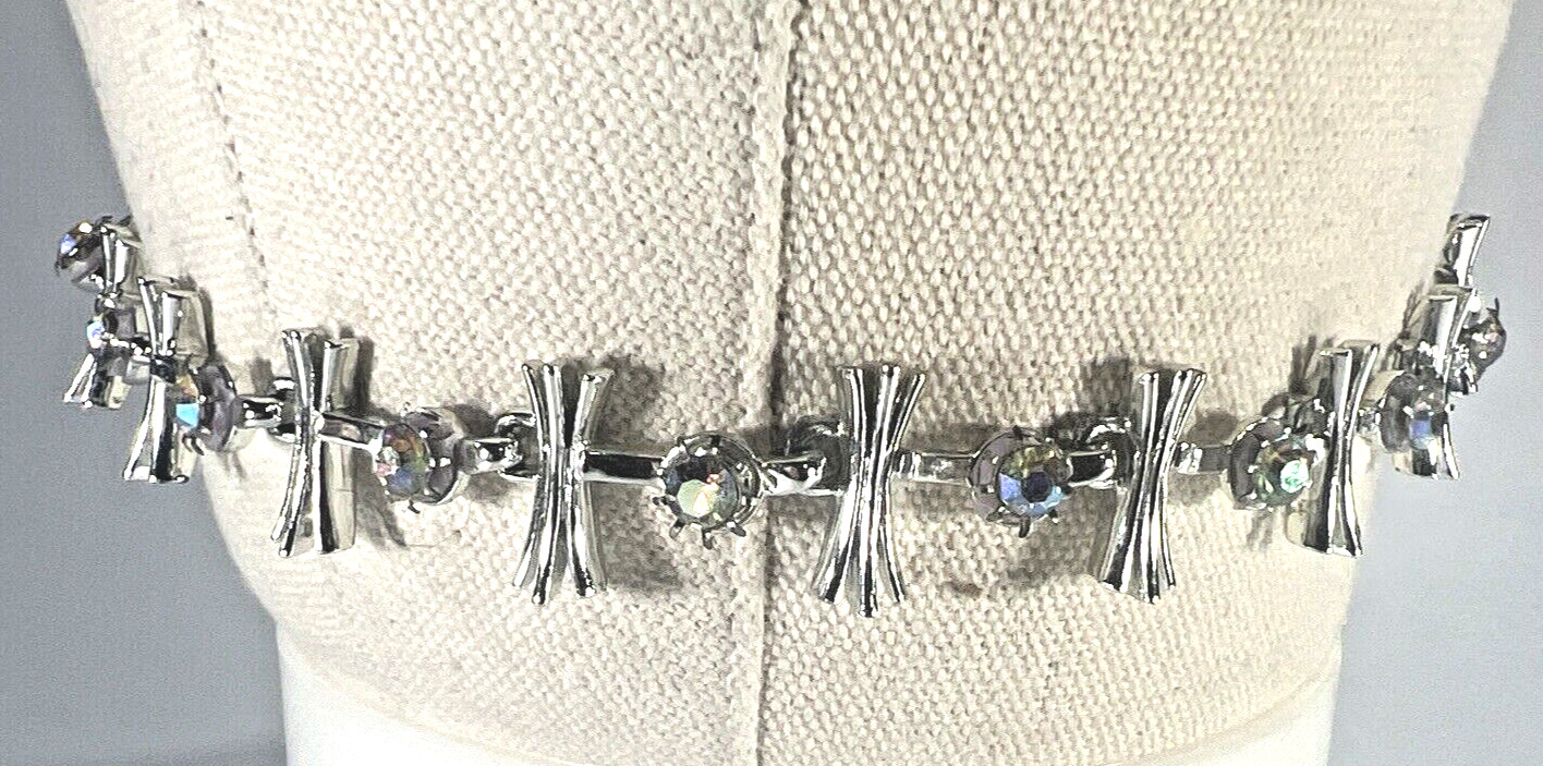 Lisner Womans Choker With Rhinestones and Purple Loops