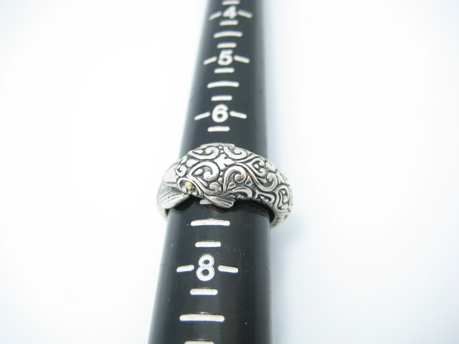 Samuel B Benham Sterling Silver & 18k Yellow Gold 11mm Bird Ring Size 7