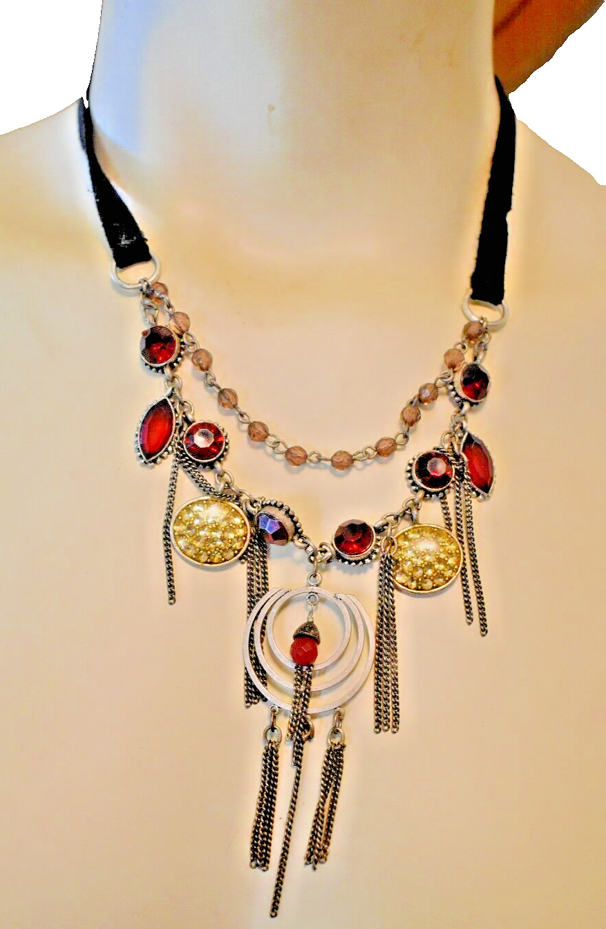Steampunk Style Layered Statement Necklace