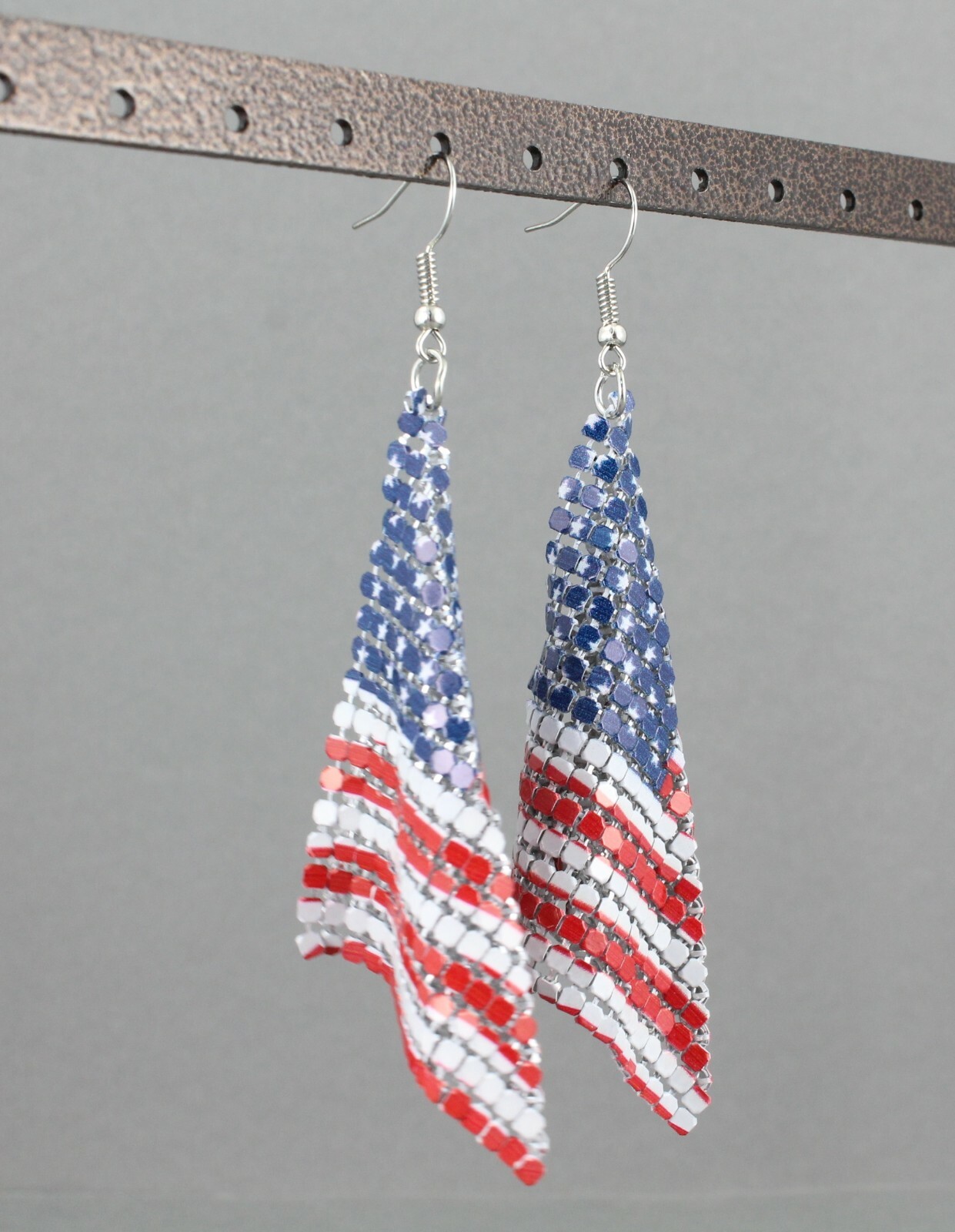 Stars and Stripes earrings Red White Blue American Flag earrings 4th of July