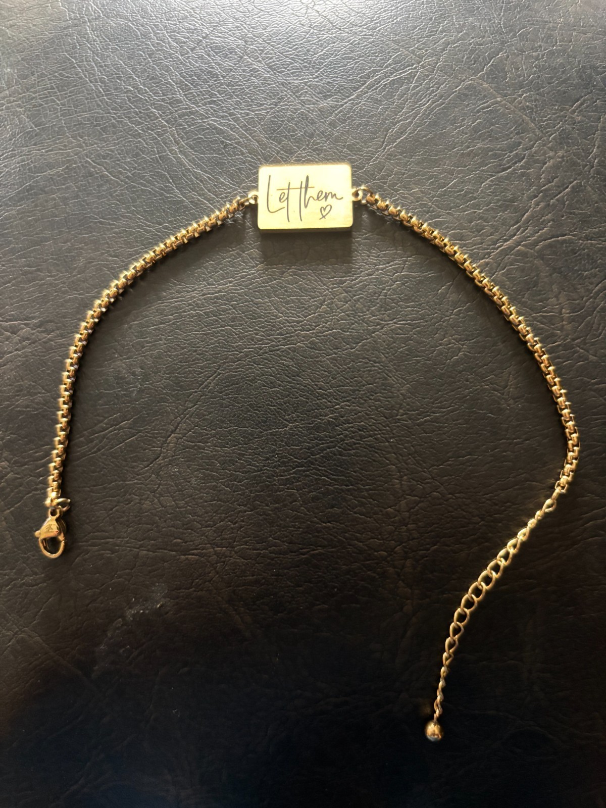 “Let Them’ Gold-Tone Adjustable Bracelet