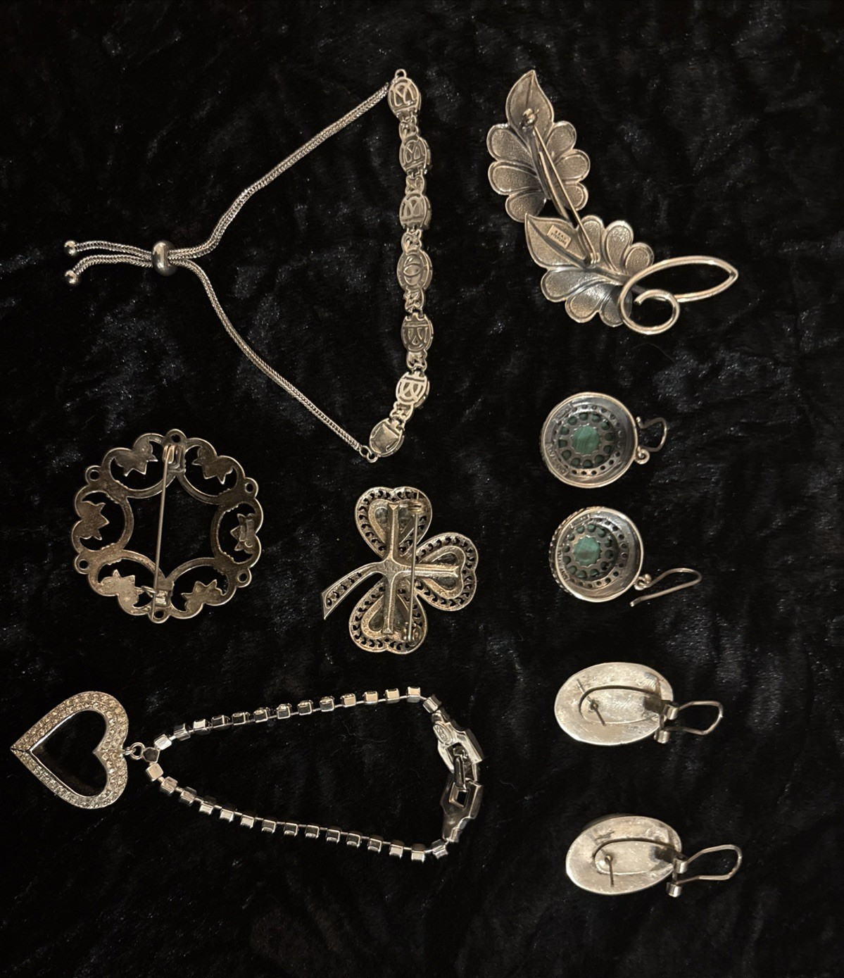 Mixed Lot, 7 Items Most Sterling All In Very Good Shape. Tested/Marked Exc Cond