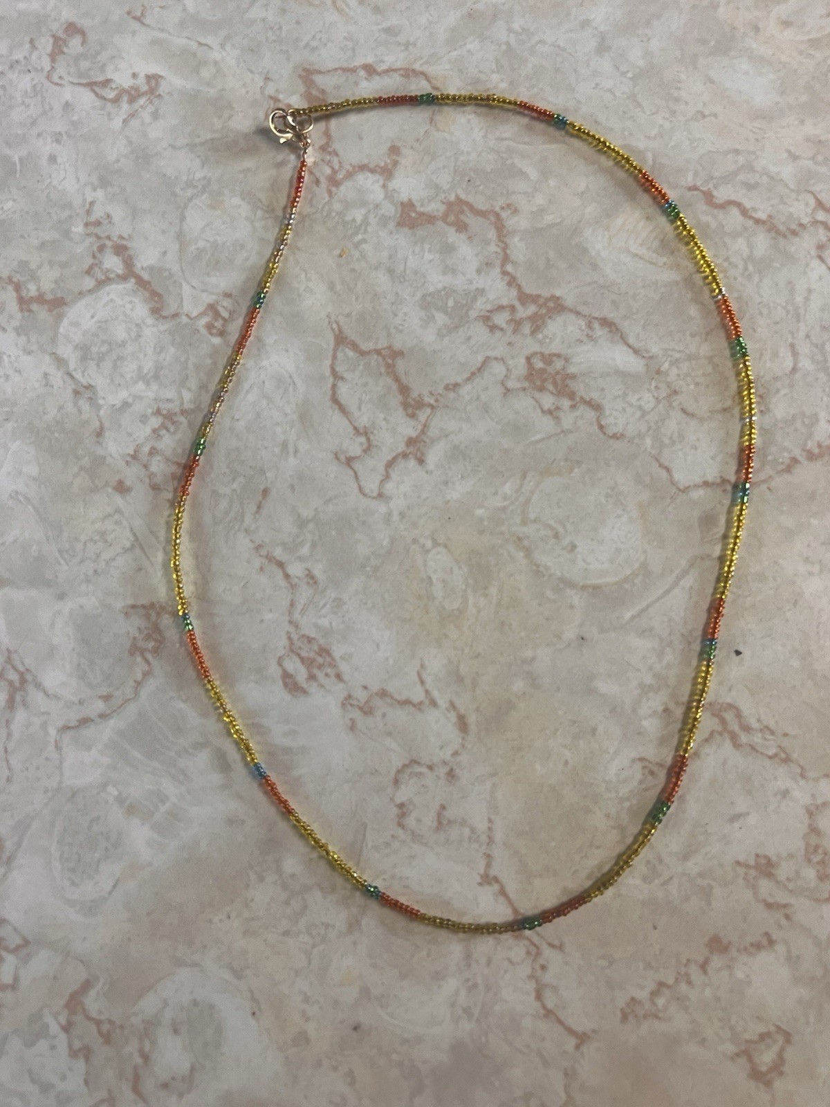 LOT of 5 Hand Beaded Necklaces Seed Beads Fall Color Bundle