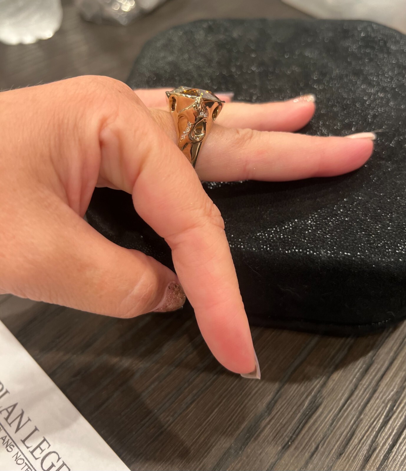 Swarovski Ring By Michelle Monroe Marquee shape ALL SIZES AVAILABLE