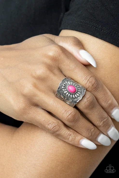 paparazzi pink flexible ring