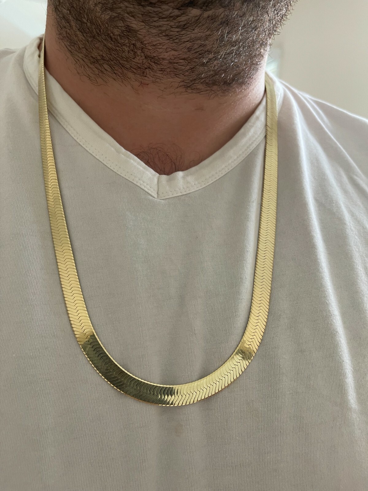 14k Gold Plated Solid 925 Sterling Silver Herringbone Chain Necklace Braid 3-9mm