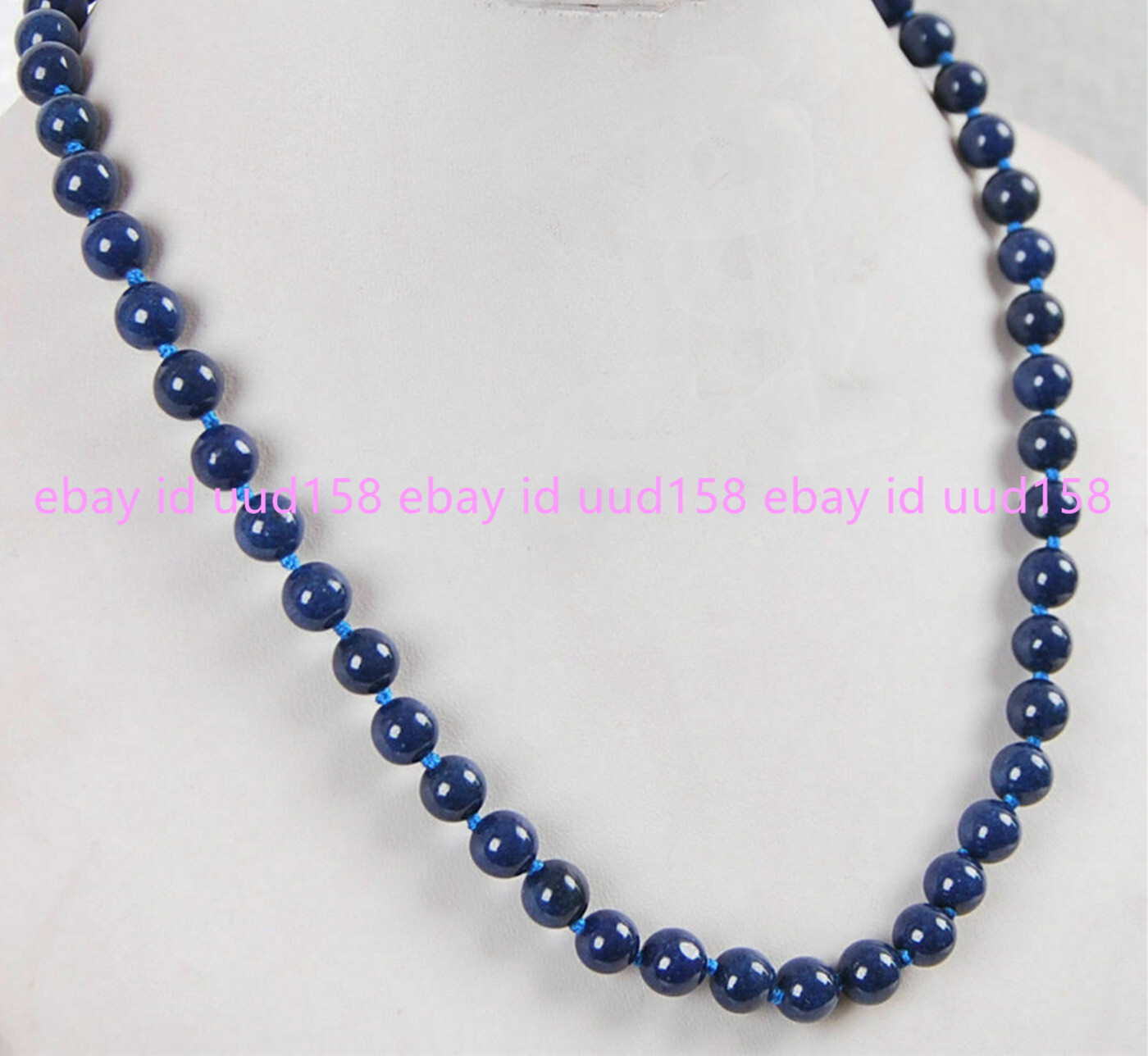 Fashion 6/8/10/12mm Blue Lapis Lazuli Round Gemstone Beads Necklaces 16-50” AAA