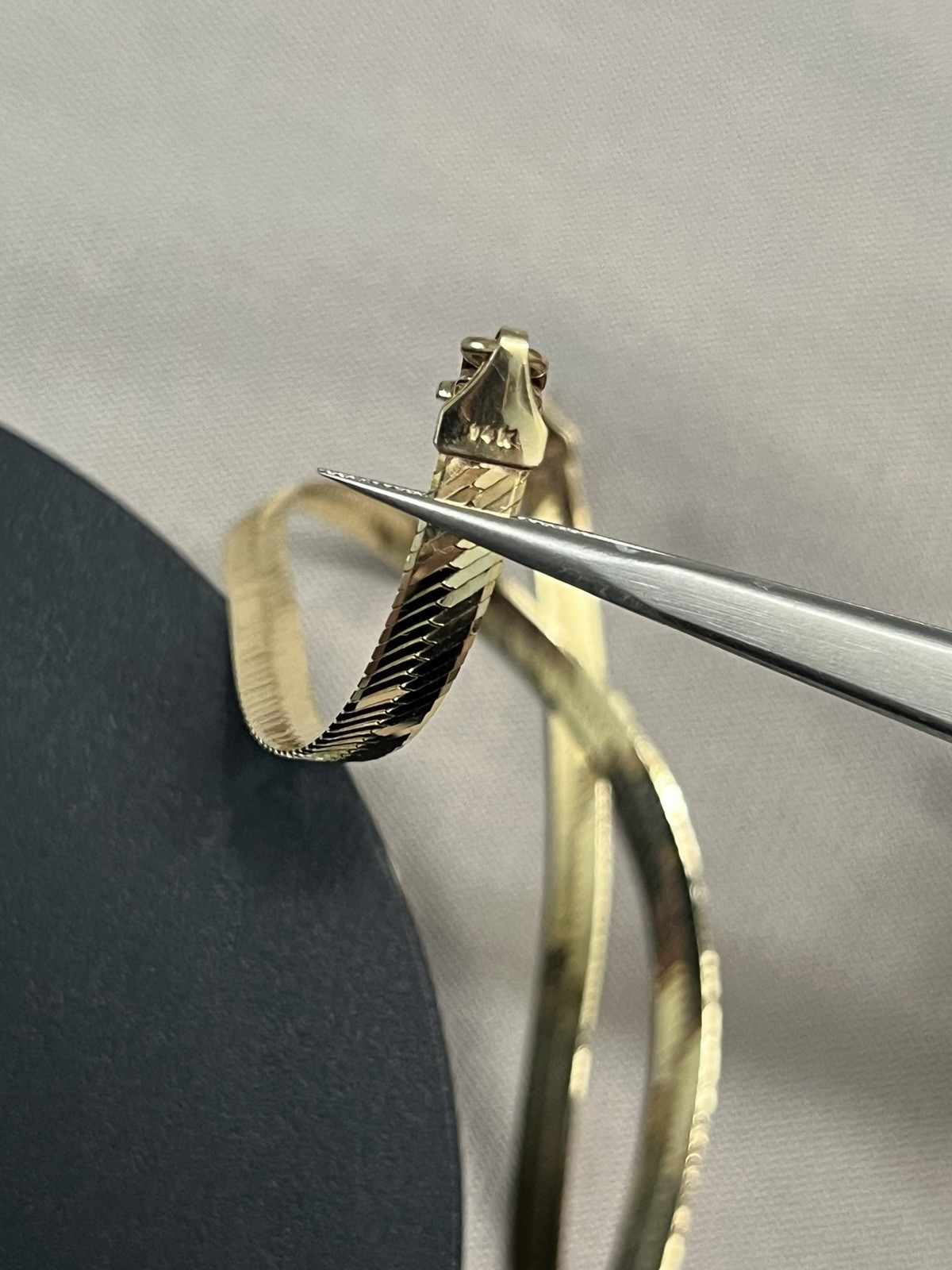 Solid 14k Italian Gold Herringbone Chain