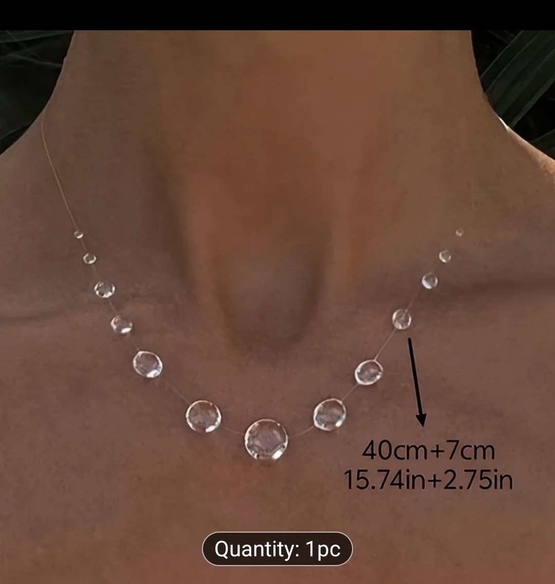 Dew Drop Invisible Beaded Necklace