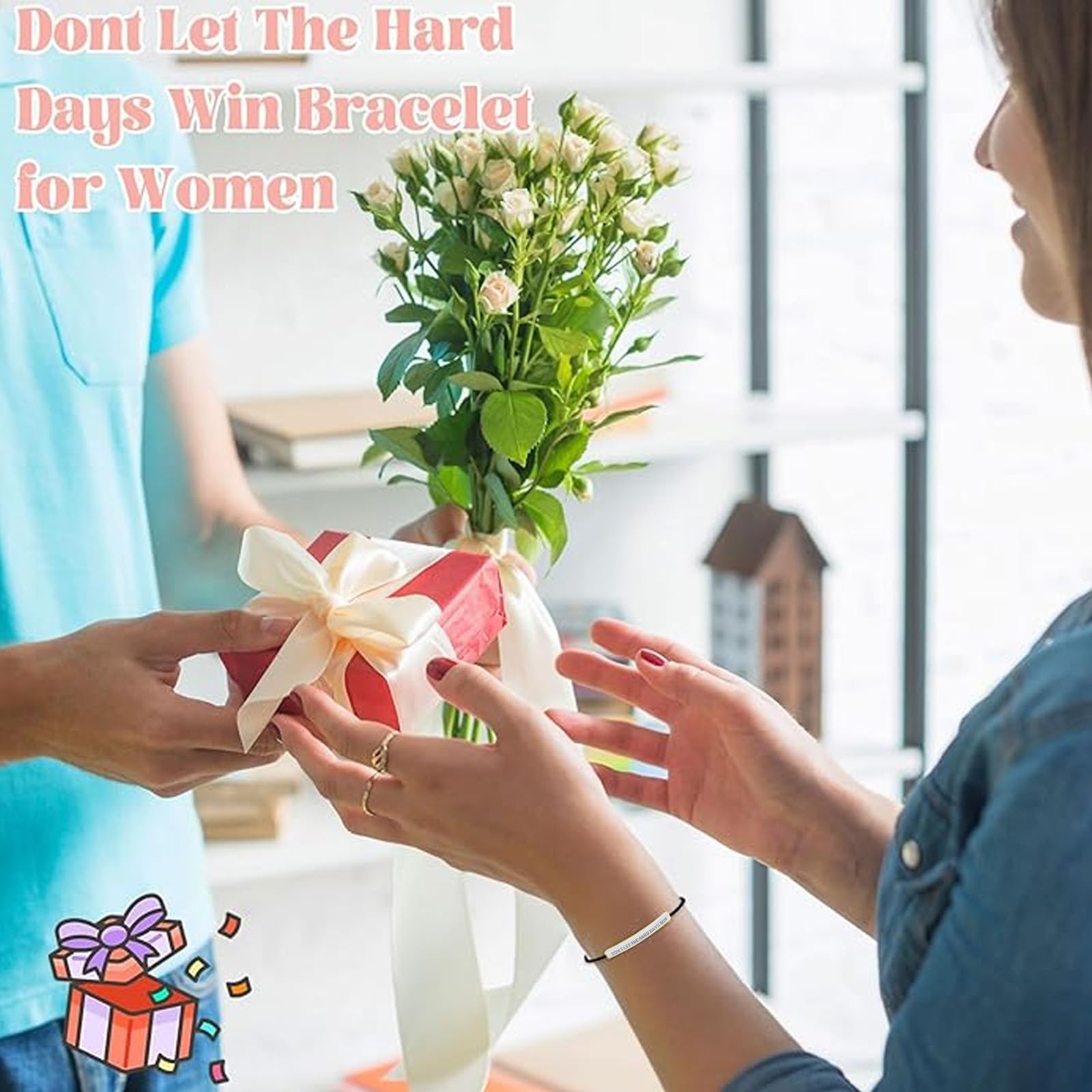 Dont Let the Hard Days Win Bracelet for Women Engraved Bracelets for Women Stain