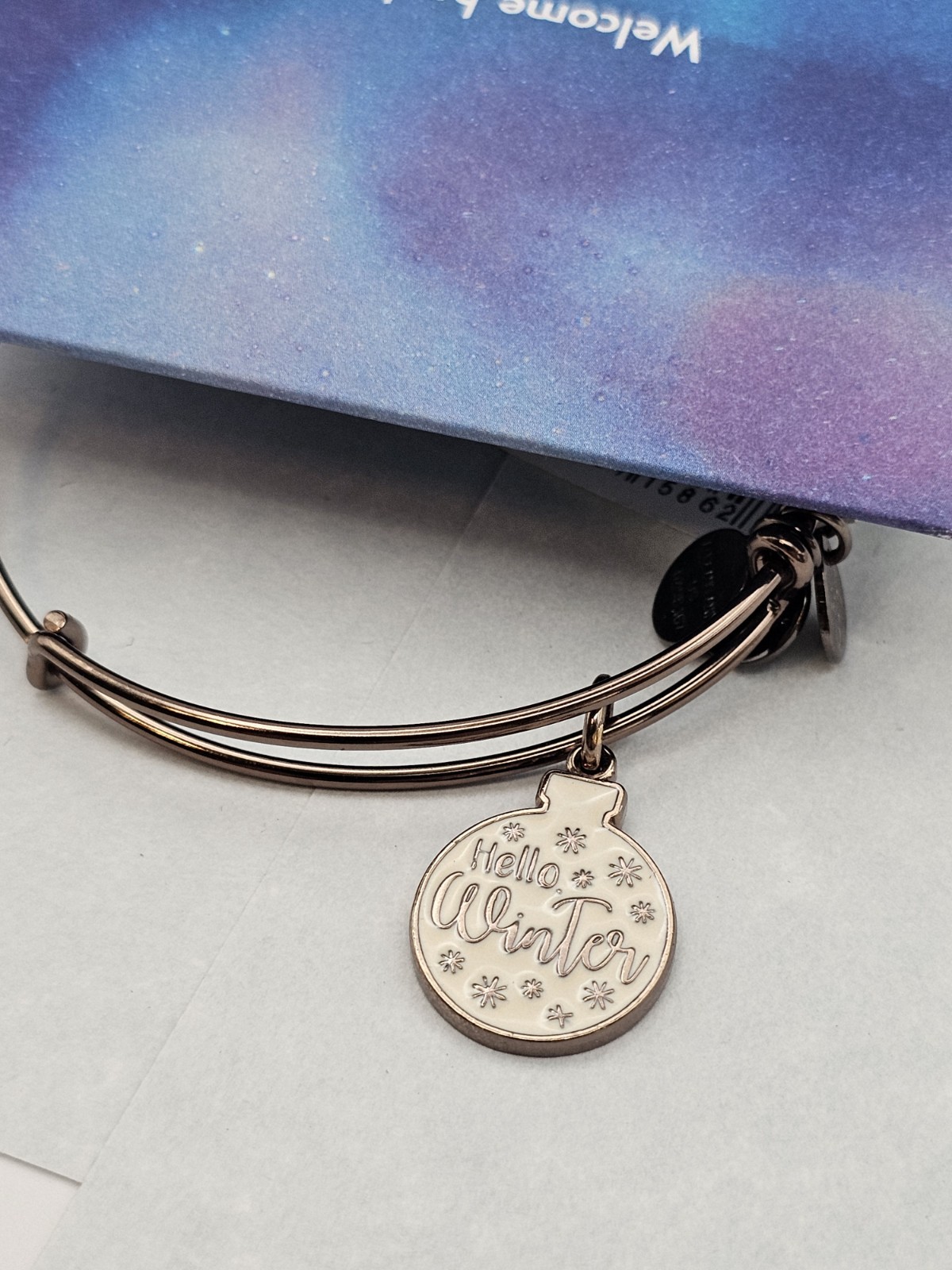 Authentic Alex & Ani Hello Winter Ornament, Metallic Hazel Charm Bracelet ✨️ 🎄